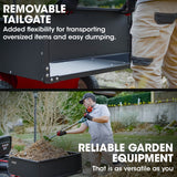 NNEMB 270kg Capacity Metal Dump Cart, for Ride on Mower