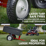 NNEMB 270kg Capacity Metal Dump Cart, for Ride on Mower