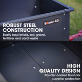 NNEMB 270kg Capacity Metal Dump Cart, for Ride on Mower