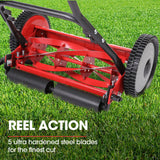 NNEMB 400MX 16' Manual Reel Push Lawn Mower, w/ Catcher, 5 Height Settings