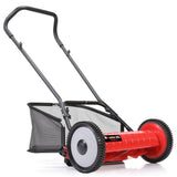 NNEMB 400MX 16' Manual Reel Push Lawn Mower, w/ Catcher, 5 Height Settings