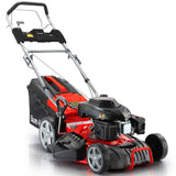 NNEMB 18' 224cc Electric Start Self Propelled Lawn Mower, 7 Height, Steel Deck, 6HP, 4-Stroke Petrol Lawnmower - 790SXe