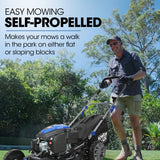 NNEMB 20' 200cc Self-Propelled Lawn Mower, 7 Height, Steel Deck, Deck Wash Port, OHV 4-Stroke Petrol - VS900