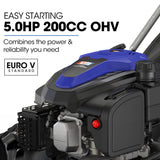 NNEMB 20' 200cc Self-Propelled Lawn Mower, 7 Height, Steel Deck, Deck Wash Port, OHV 4-Stroke Petrol - VS900