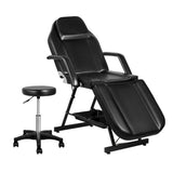 NNEDSZ Massage Table Adjustable Salon Bed Chair 3-Fold Black