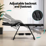 NNEDSZ Massage Table Adjustable Salon Bed Chair 3-Fold Black