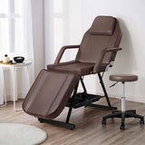 NNEDSZ Massage Table Adjustable Salon Bed Chair 3-Fold Brown