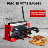 NNEMB 200mm Sheet Metal Shear & Brake Combination, Manual Bending Guillotine, Adjustable Mitre Gauges, 5 Precision Fingers
