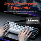 NNEOBA 61 Keys USB Gaming Mechanical Keyboard Red Switch RGB
