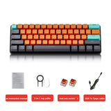 NNEOBA USB Mini Mechanical Gaming Keyboard 61 Key Red Switch
