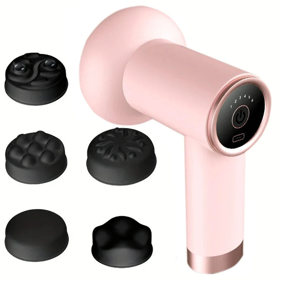 NNEOBA Portable Wireless Massage Gun Handheld Fat Pushing Machine Pink