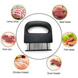 NNEOBA Stainless Steel Meat Tenderizer – 48 Needle Steak Softener