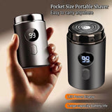 NNEOBA Men’s Electric Razor Portable Rechargeable Shaver with Digital Display Grey