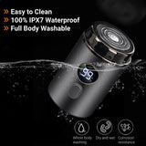 NNEOBA Men’s Electric Razor Portable Rechargeable Shaver with Digital Display Grey