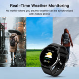 NNEOBA Smart Watch Full Touch Screen Fitness Tracker IP68 (Black)