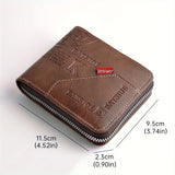 NNEOBA Men's PU Leather Zipper Wallet with Card Holder