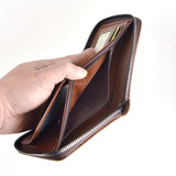 NNEOBA Men's PU Leather Zipper Wallet with Card Holder
