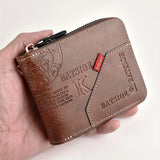 NNEOBA Men's PU Leather Zipper Wallet with Card Holder