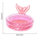 NNEOBA Mermaid Pool Inflatable Swimming Bathing Tub for Kids