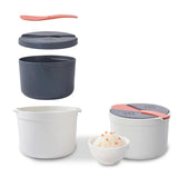 NNEOBA Portable Microwave Rice Cooker & Bento Lunch Box Orange