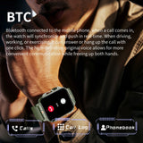 NNEOBA Military Smart Watch Fitness Health Monitor Bluetooth (Black)