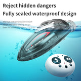 NNEOBA Mini RC Speedboat LED Remote Control Boat for Pool Fun