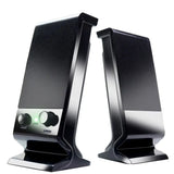 NNEOBA Compact USB Laptop Speakers with Volume Control (Black)