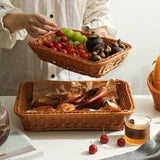 NNEOBA Faux Rattan Kitchen Storage and Fruit Basket