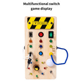NNEOBA Montessori Busy Board with LED Light for Kids