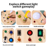 NNEOBA Montessori Busy Board with LED Light for Kids