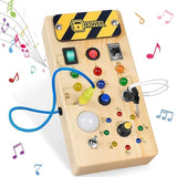NNEOBA Montessori Busy Board with LED Light for Kids