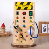 NNEOBA Montessori Busy Board with LED Light for Kids