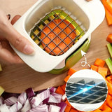 NNEOBA Multifunctional Vegetable Chopper – Onion Dicer & French Fries Slicer Kitchen Tool (White)