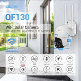 Waterproof Wifi Solar Camera With Night Vision & Motion Detection & Two Way Audio & Ptz Control-1915197592388636679