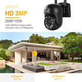 Wireless Dome Ip Camera With 3.0Mp Motion Detection Two-Way Audio Night Vision & Tf Card Support-1915196616831275015