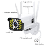 Hd Outdoor Surveillance Camera With Voice Intercom Night Vision Human Detection Tf Card Wifi Ptz Rotation-1915196618102149121