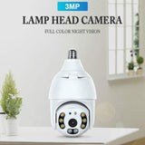 Smart Wifi Outdoor Light Bulb Camera - 1080P Hd 3.0Mp Night Vision Motion Detection Tf Card Support-1915197464860823556