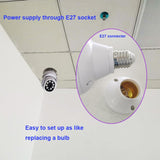Outdoor Wifi Light Bulb Camera With Night Vision & Motion Detection - Tf Card Support-1915197191916490758