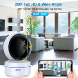 360 Degree Wifi Smart Security Camera With 3.0Mp Resolution Tf Card Support Two-Way Audio Motion Detection And Night Vision-1915196617452032005