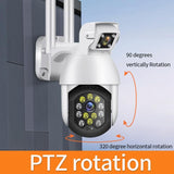 Waterproof Panoramic Ptz Wifi Camera With Dual Lens 1080P Resolution Two-Way Voice Intercom Smart Alarm And Video Playback. Supports Day / Night Full Colour And 128Gb Tf Card.-1915196619142336520