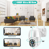 Waterproof Ptz Wifi Camera With Night Vision & Two-Way Voice Intercom & Motion Detection-1915196610644676611