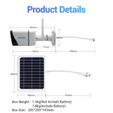 Waterproof Wifi Solar Camera With Night Vision & Motion Detection & Two Way Audio & Tf Card - 1080P-1915198242639974406
