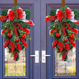 NNEOBA Upside Down Christmas Wreath Front Door Decoration