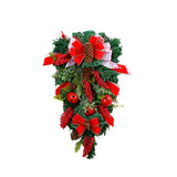 NNEOBA Upside Down Christmas Wreath Front Door Decoration