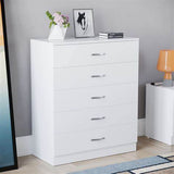 NNECN Classic Elegance: Five-Drawer Chest for Organized Living