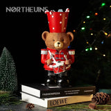 NNEOBA Resin Brown Bear Guard Drummer Festival Decoration - 30cm