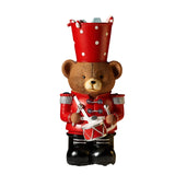 NNEOBA Resin Brown Bear Guard Drummer Festival Decoration - 30cm