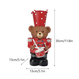 NNEOBA Resin Brown Bear Guard Drummer Festival Decoration - 30cm