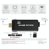 64Gb 4K Retro Game Stick + 2 Wireless Gamepads & 10 000+ Pre-Installed Games-1915198063752908807