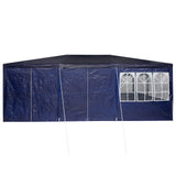 NNEVL Party Tent with 10 Sidewalls Blue 6x4 m PE